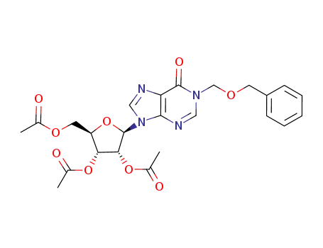 Molecular Structure of 659746-56-2 (Inosine, 1-[(phenylmethoxy)methyl]-, 2',3',5'-triacetate)