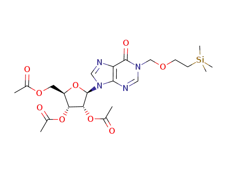 Molecular Structure of 659746-60-8 (Inosine, 1-[[2-(trimethylsilyl)ethoxy]methyl]-, 2',3',5'-triacetate)