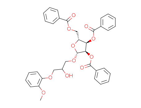 3-(2-methoxyphenoxy)-1-O-(2,3,5-tri-O-benzoyl-β-D-ribofuranosyl)propane-1,2-diol