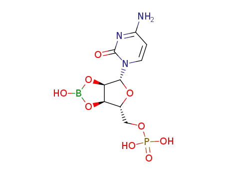 Phosphoric acid mono-[(3aS,4R,6R,6aR)-6-(4-amino-2-oxo-2H-pyrimidin-1-yl)-2-hydroxy-tetrahydro-furo[3,4-d][1,3,2]dioxaborol-4-ylmethyl] ester