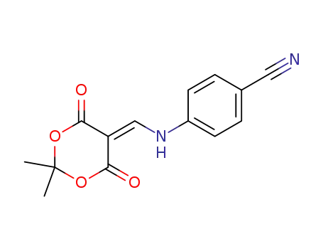 4-[(2,2-dimethyl-4,6-dioxo-[1,3]dioxan-5-ylidenemethyl)-amino]-benzonitrile