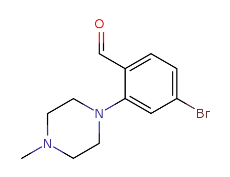 Molecular Structure of 628326-12-5 (4-Bromo-2-(4-methylpiperazino)benzaldehyde)