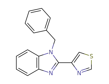 Molecular Structure of 33705-43-0 (1H-Benzimidazole, 1-(phenylmethyl)-2-(4-thiazolyl)-)