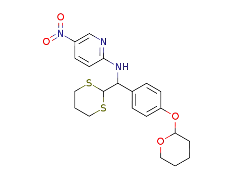 {[1,3]dithian-2-yl-[4-(tetrahydro-pyran-2-yloxy)-phenyl]-methyl}-(5-nitro-pyridin-2-yl)-amine