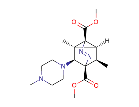 (1S,2S,5R,6R,7S,8S)-1,6-Dimethyl-8-(4-methyl-piperazin-1-yl)-3,4-diaza-tricyclo[3.2.1.02,7]oct-3-ene-2,5-dicarboxylic acid dimethyl ester