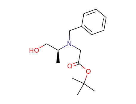 Molecular Structure of 873197-15-0 (Glycine, N-[(1S)-2-hydroxy-1-methylethyl]-N-(phenylmethyl)-,
1,1-dimethylethyl ester)