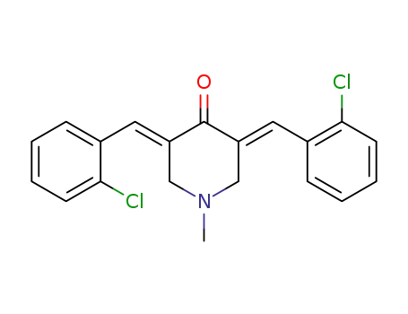 (3E,5E)-3,5-bis(2-chlorobenzylidene)-1-methylpiperidin-4-one