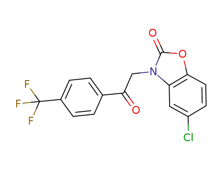 2(3H)-Benzoxazolone,
5-chloro-3-[2-oxo-2-[4-(trifluoromethyl)phenyl]ethyl]-