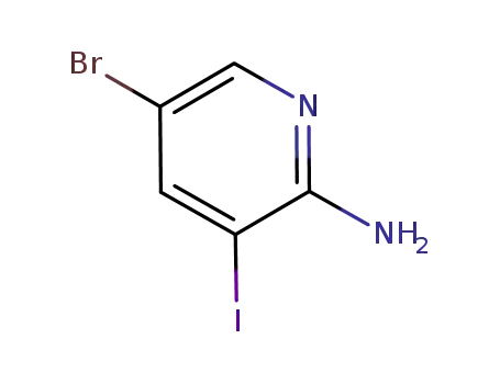 Molecular Structure of 381233-96-1 (2-Pyridinamine,5-bromo-3-iodo-)