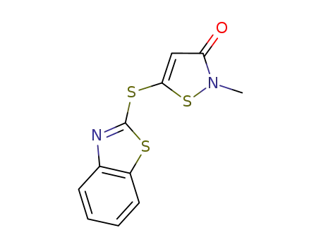 [2-methyl-3-isothiazolon-5-yl]-(benzothiazol-2'-yl)sulfide