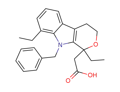 2-(9-benzyl-1,8-diethyl-1,3,4,9-tetrahydropyrano[3,4-b]indol-1-yl)acetic acid