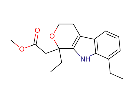 methyl 1,8-diethyl-1,3,4,9-tetrahydropyrano(3,4-b)-indole-1-acetate