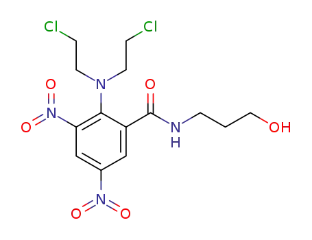 2-[bis(2-chloroethyl)amino]-N-(3-hydroxypropyl)-3,5-dinitrobenzamide