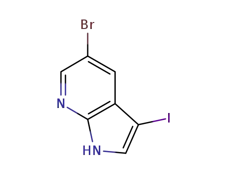 Molecular Structure of 757978-18-0 (5-Bromo-3-iodo-1H-pyrrolo[2,3-b]pyridine)