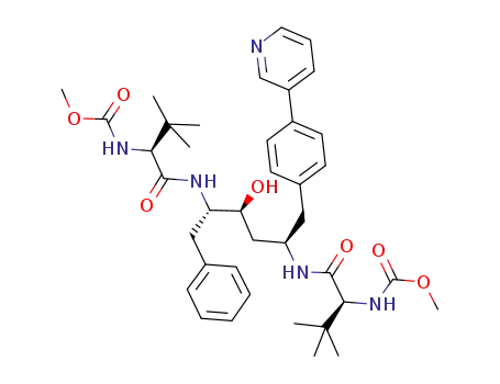 methyl (1S,4R,6S,7S,10S)-7-benzyl-1,10-ditert-butyl-6-hydroxy-2,9,12-trioxo-4-[4-(2-pyridinyl)benzyl]-13-oxa-3,8,11-triazatetradec-1-ylcarbamate
