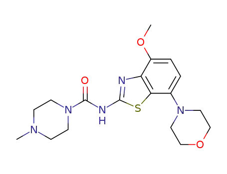 4-Methyl-piperazine-1-carboxylic acid (4-methoxy-7-morpholin-4-yl-benzothiazol-2-yl)-amide