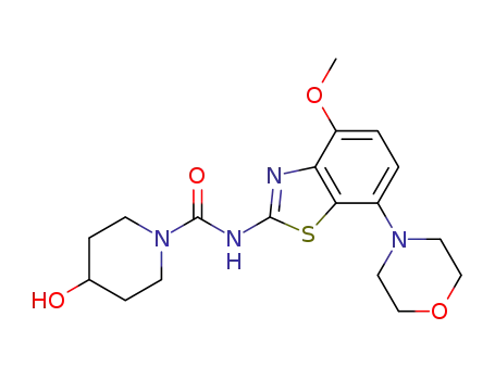 4-hydroxy-N-(4-methoxy-7-morpholin-4-yl-benzo[d]thiazol-2-yl)piperidine-1-carboxamide