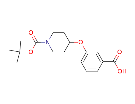 Molecular Structure of 250681-69-7 (1-BOC-4-(3-CARBOXY-PHENOXY)-PIPERIDINE)