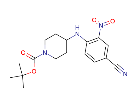 tert-Butyl 4-((4-cyano-2-nitrophenyl)amino)piperidine-1-carboxylate