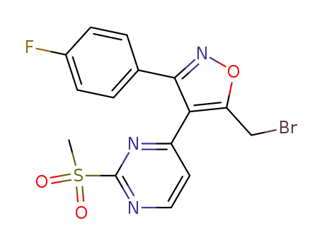 4-[5-(Bromomethyl)-3-(4-fluoro-phenyl)-isoxazol-4-yl]-2-methanesulfonyl-pyrimidine