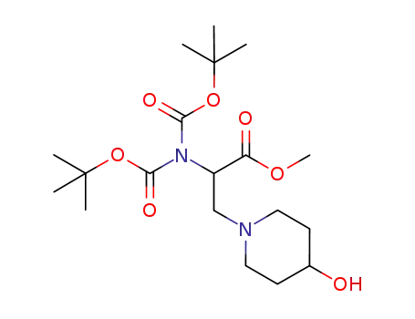 (+/-)-2-(di-tert-butoxycarbonylamino)-3-(4-hydroxy-piperidin-1-yl)-propionic acid methyl ester