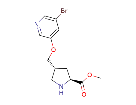 4-(5-bromo-pyridin-3-yloxymethyl)-pyrrolidine-2-carboxylic acid methyl ester