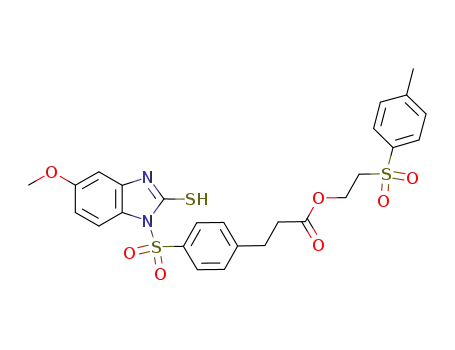 3-[4-(2-mercapto-5-methoxy-benzimidazole-1-sulfonyl)-phenyl]-propionic acid 2-(toluene-4-sulfonyl)ethyl ester
