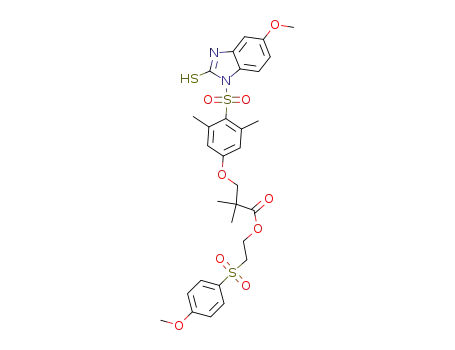 2-(4-tolylsulfonyl)ethyl 3-{4-[2-mercapto-5-methoxybenzimidazolyl]sulfonyl}-3,5-dimethylphenoxy-2,2-dimethylpropionate