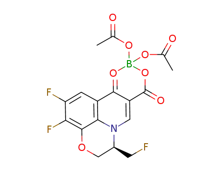 bis(acetato-O)[(3R)-9,10-difluoro-3-(2-fluoromethyl)-2,3-dihydro-7-dihydro-7H-pyrido[1,2,3-de][1,4]benzoxazine-6-carboxylato-O6,O7]boron
