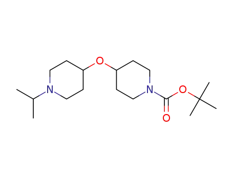 Molecular Structure of 845305-80-8 (1-Piperidinecarboxylic acid, 4-[[1-(1-methylethyl)-4-piperidinyl]oxy]-,
1,1-dimethylethyl ester)