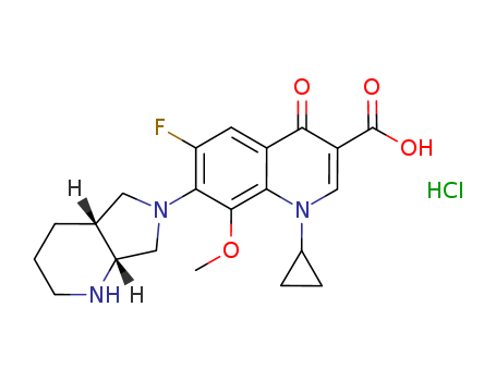 1-cyclopropyl-6-fluoro-8-methoxy-7-((4aR,7aR)-octahydro-6H-pyrrolo[3,4-b]pyridin-6-yl)-4-oxo-1,4-dihydroquinoline-3-carboxylic acid hydrochloride