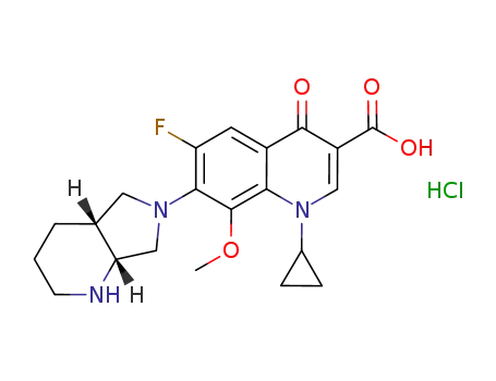 1-cyclopropyl-6-fluoro-8-methoxy-7-((4aR,7aR)-octahydro-6H-pyrrolo[3,4-b]pyridin-6-yl)-4-oxo-1,4-dihydroquinoline-3-carboxylic acid hydrochloride