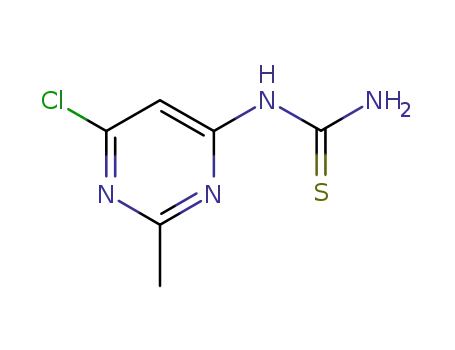 Molecular Structure of 77296-31-2 (Thiourea, (6-chloro-2-methyl-4-pyrimidinyl)-)