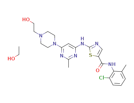 N-(2-chloro-6-methylphenyl)-2-(6-(4-(3-hydroxyethyl)piperazin-1-yl)-2-methylpyrimidin-4-ylamino) thiazole-5-carboxamide ethanolate