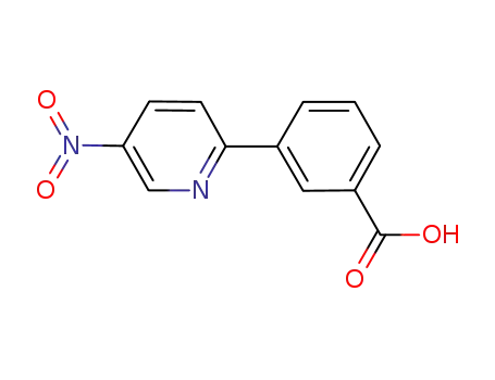 Molecular Structure of 864075-95-6 (3-(5-NITROPYRIDIN-2-YL)BENZOIC ACID)