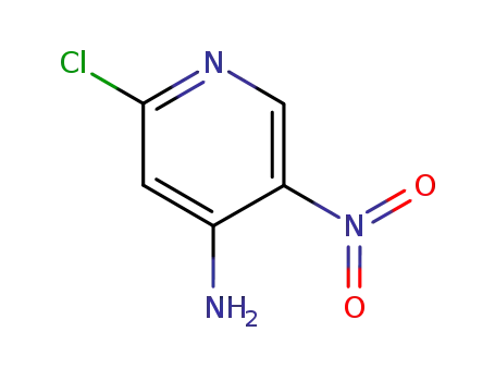 Molecular Structure of 2604-39-9 (2-Chloro-5-nitropyridin-4-amine)