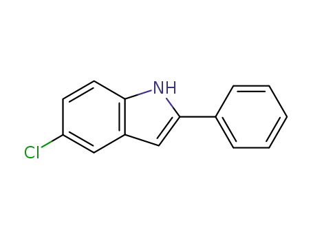 Molecular Structure of 23746-76-1 (1H-INDOLE, 5-CHLORO-2-PHENYL-)