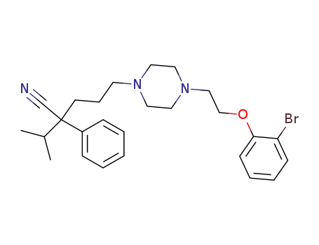 1-[(4-cyano-5-methyl-4-phenyl)hexyl]-4-[2-(2-bromophenoxy)ethyl]piperazine