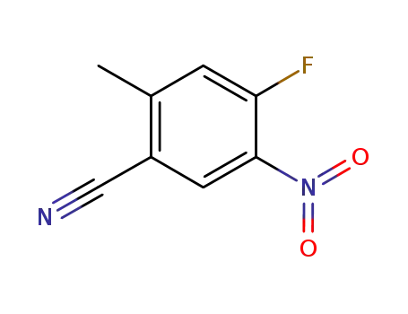 Molecular Structure of 932375-18-3 (4-Fluoro-2-methyl-5-nitrobenzonitrile)