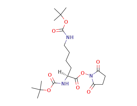 Molecular Structure of 30189-36-7 (L-Lysine,N2,N6-bis[(1,1-dimethylethoxy)carbonyl]-, 2,5-dioxo-1-pyrrolidinyl ester)
