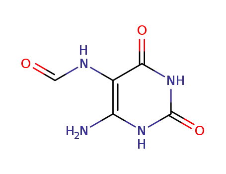 Molecular Structure of 10184-00-6 (6-Amino-5-formamido-uracil)