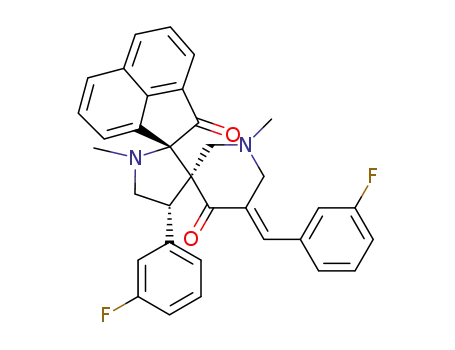 1-methyl-4-(3-fluorophenyl)pyrrole(spiro[2.2'']acenaphthene-1''-one)-spiro[3.3']-5'-(3-fluorophenylmethylidene)-1'-methyltetrahydro-4'(1'H)-pyridinone