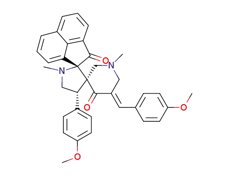 1-methyl-4-(4-methoxyphenyl)pyrrole(spiro[2.2'']acenaphthene-1''-one)-spiro[3.3']-5'-(4-methoxyphenylmethylidene)-1'-methyltetrahydro-4'(1'H)-pyridinone