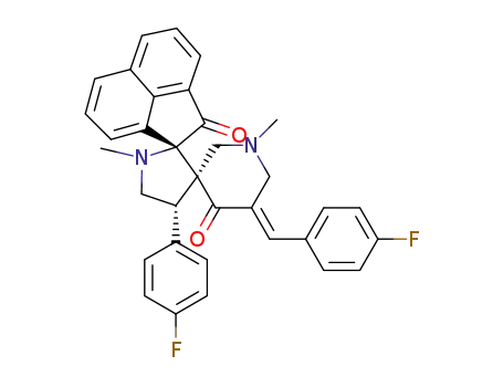 1-methyl-4-(4-fluorophenyl)pyrrole(spiro[2.2'']acenaphthene-1''-one)-spiro[3.3']-5'-(4-fluorophenylmethylidene)-1'-methyltetrahydro-4'(1'H)-pyridinone