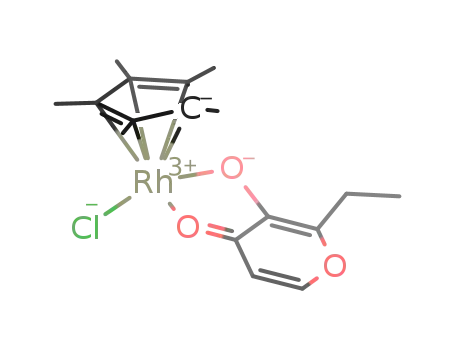 Rh(C5(CH3)5)Cl(C5H2O3C2H5)