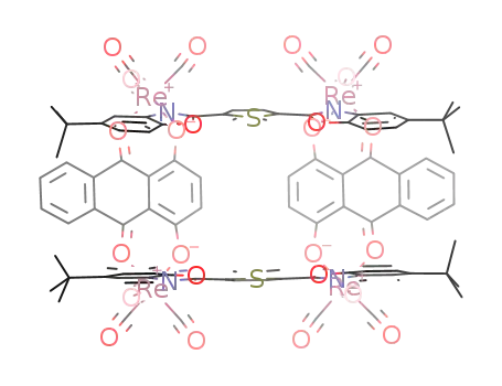 [(Re(CO)3)4(2,5-bis(5-tert-butyl-2-benzoxazolyl)thiophene)2(1,4-dihydroxy-9,10-anthraquinone(-2H))2]