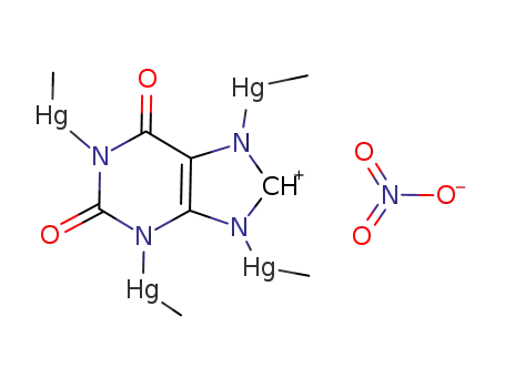 (CH3Hg)4N3(CO)2C2NCH(1+)*NO3(1-)=(CH3Hg)4N3(CO)2C2NCHNO3