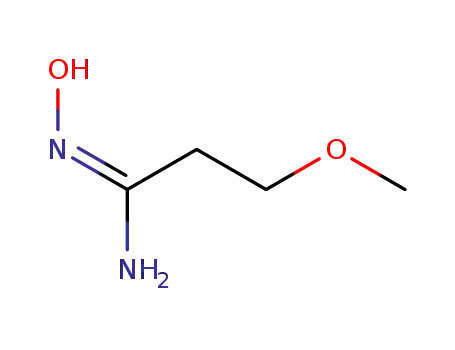 Molecular Structure of 77072-12-9 (N-HYDROXY-3-METHOXY-PROPIONAMIDINE)