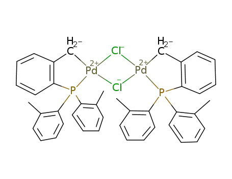 di-m-chloro-bis{2-(di-ortho-tolylphosphino)benzyl-C,P}dipalladium(II)