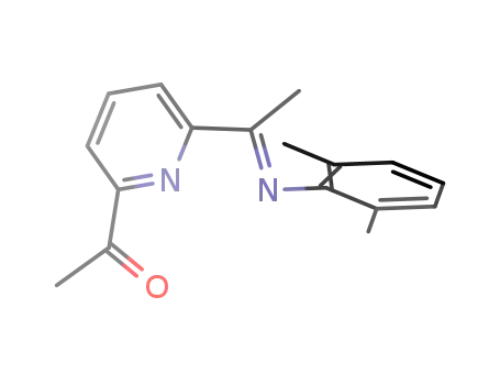 Molecular Structure of 395656-36-7 (Ethanone, 1-[6-[(1E)-1-[(2,6-dimethylphenyl)imino]ethyl]-2-pyridinyl]-)